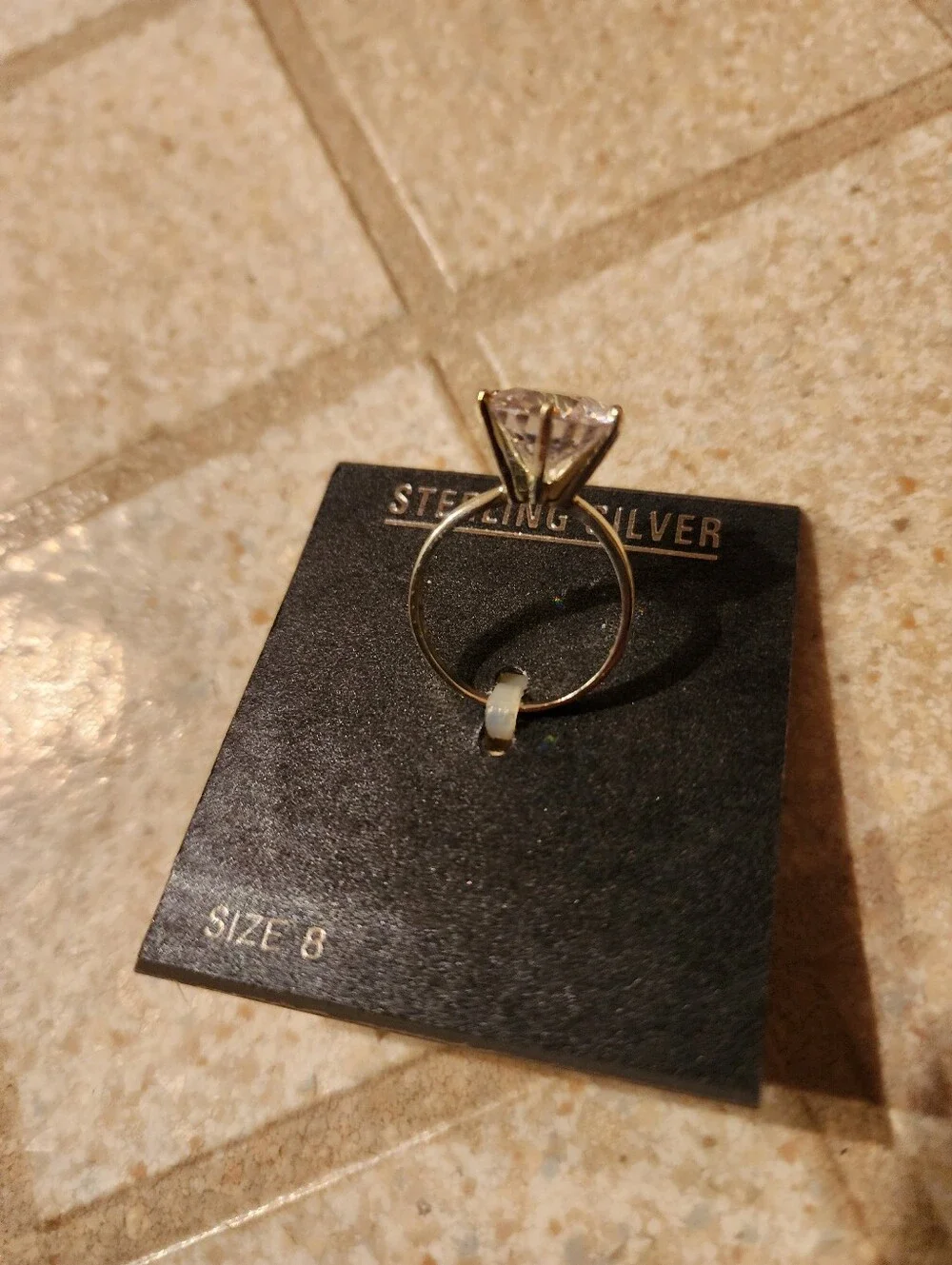 Sterling Silver Cubic Zirconia Round Solitaire Ring Size 8 CZ Engagement Kohls